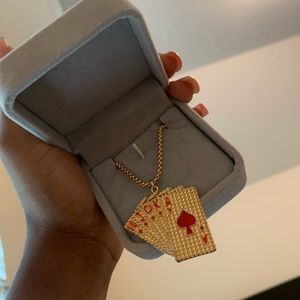 Gold Card necklace/chain